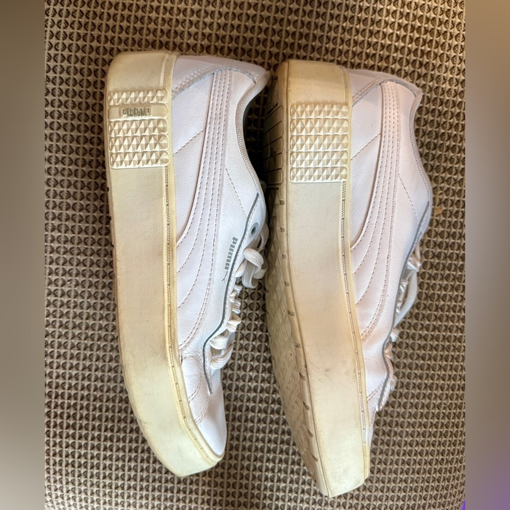 Women’s Puma Platform White Leather‎ Sneakers